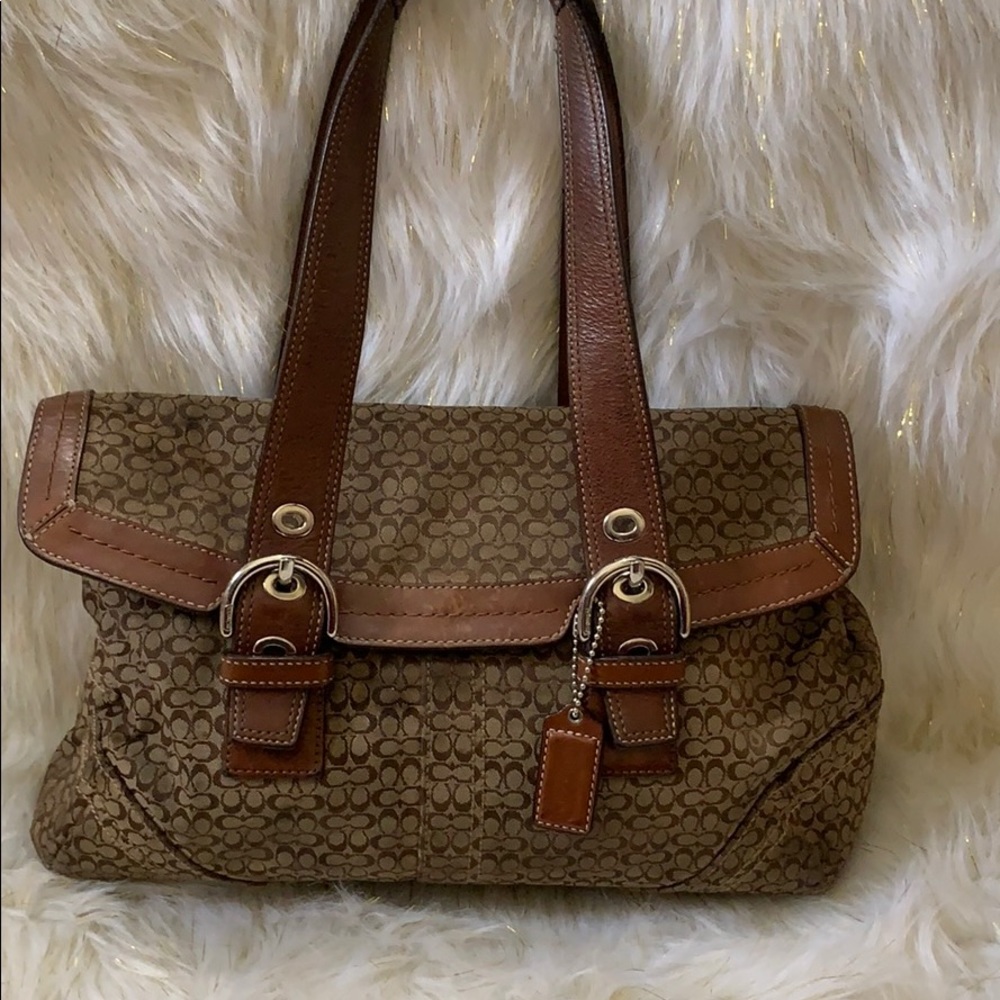Brown coach tote